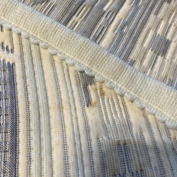 Vintage San Marcos Blanket 96x98 Blue White Bedspread Coverlet Reversible Queen - Picture 6 of 9